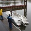 PonTOM® Wallerboot 7.00 bei der technischen Einweisung am Werftsteg