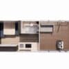 PonTOM® 9.0 Kajütboot Grundriss Terrasse Pantry Nasszelle