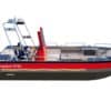 PonTOM® RTB2 Rettungsboot – Seitenansicht in Feuerwehrrot