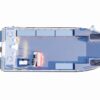 PonTOM® RTB2 Rettungsboot – Draufsicht auf Deckslayout und Bugklappe