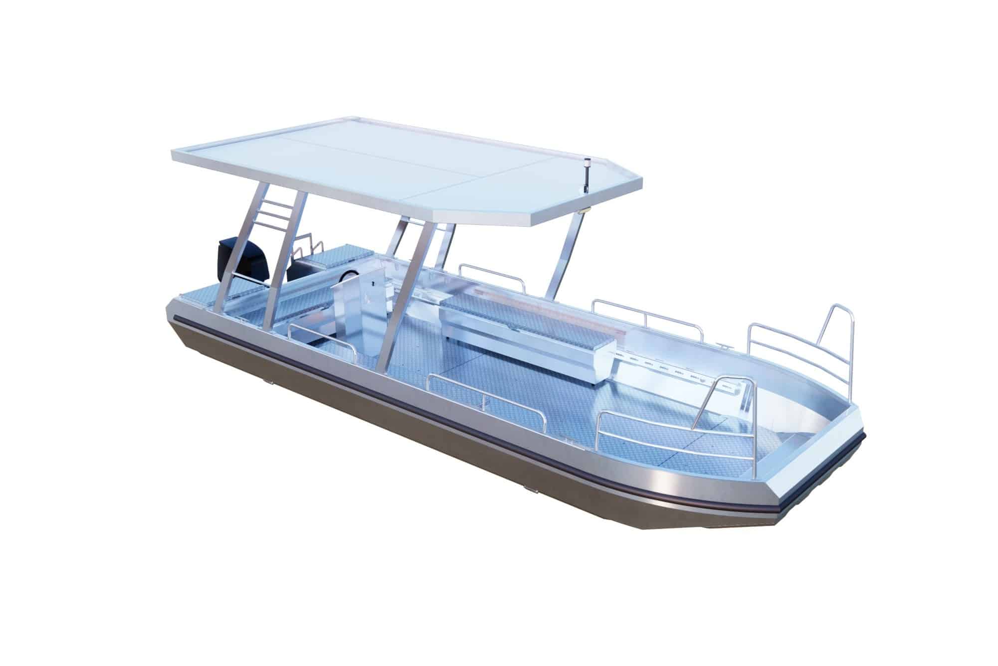 PonTOM® Defender 7.0 HD Arbeitsboot mit Dach